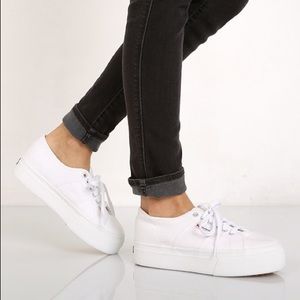 White Platform Superga Sneakers
